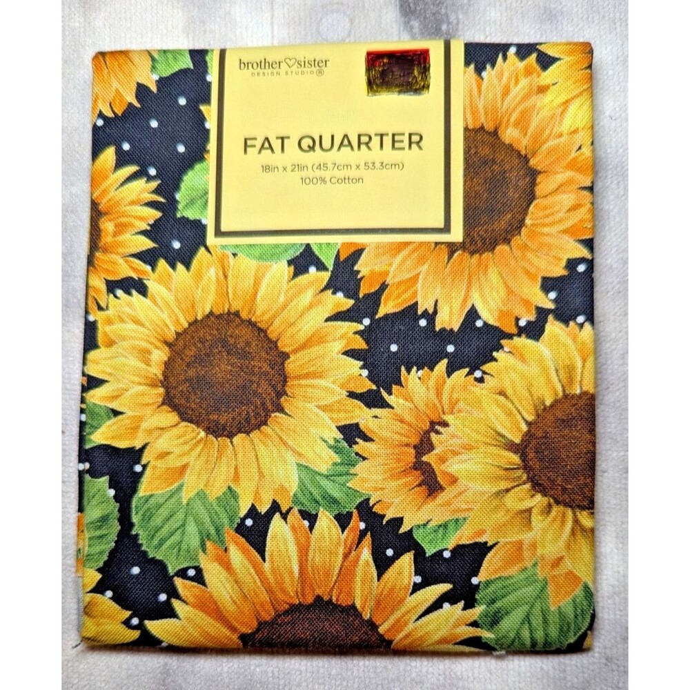 Brother Sister Design Studio Sunflowers Fat Quarter 100% Cotton 18 x 21-inches